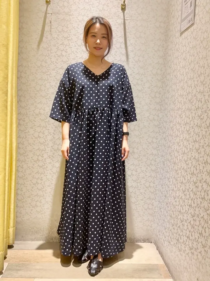 novem9 ドットpt Aラインワンピース/Green Parks（グリーン パークス