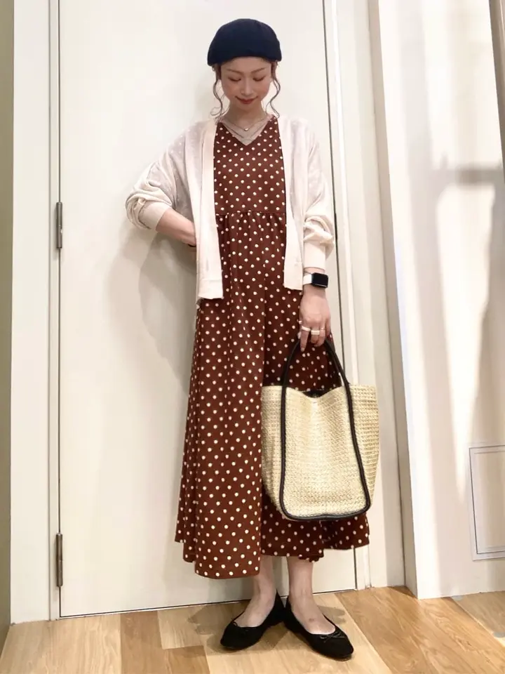 novem9 ドットpt Aラインワンピース/Green Parks（グリーン パークス