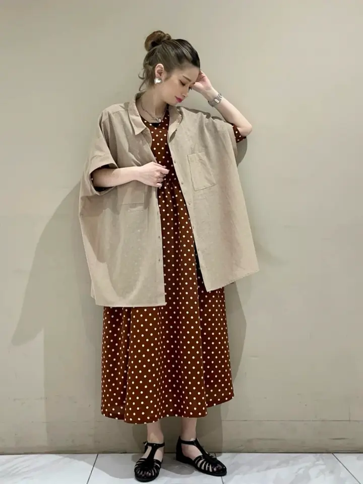 novem9 ドットpt Aラインワンピース/Green Parks（グリーン パークス