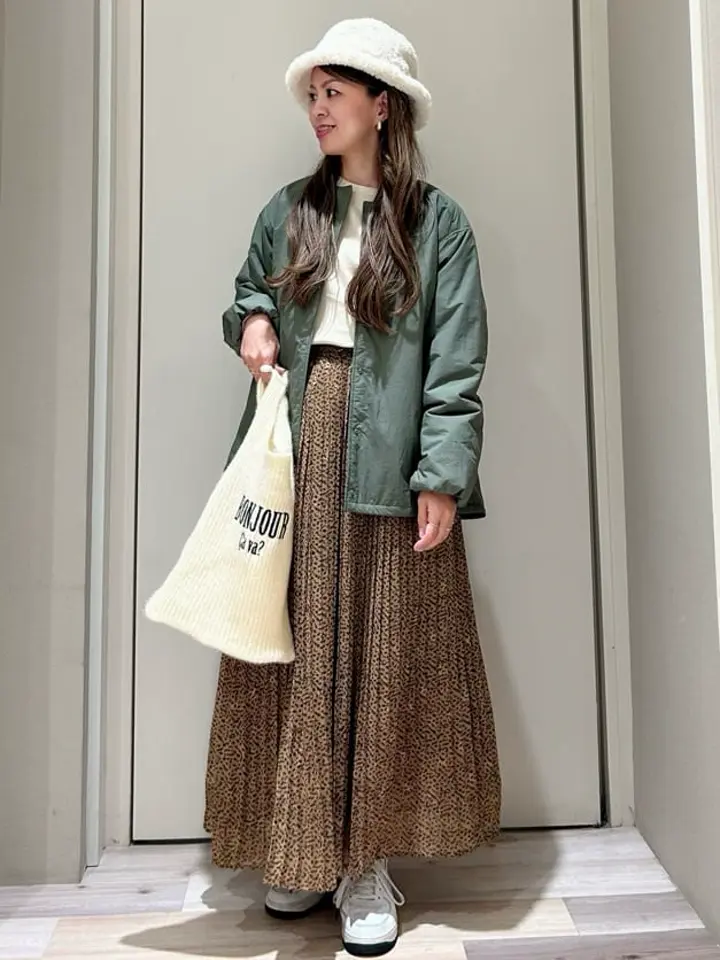 ライト中わたノーカラーブルゾン/Green Parks（グリーン パークス）の