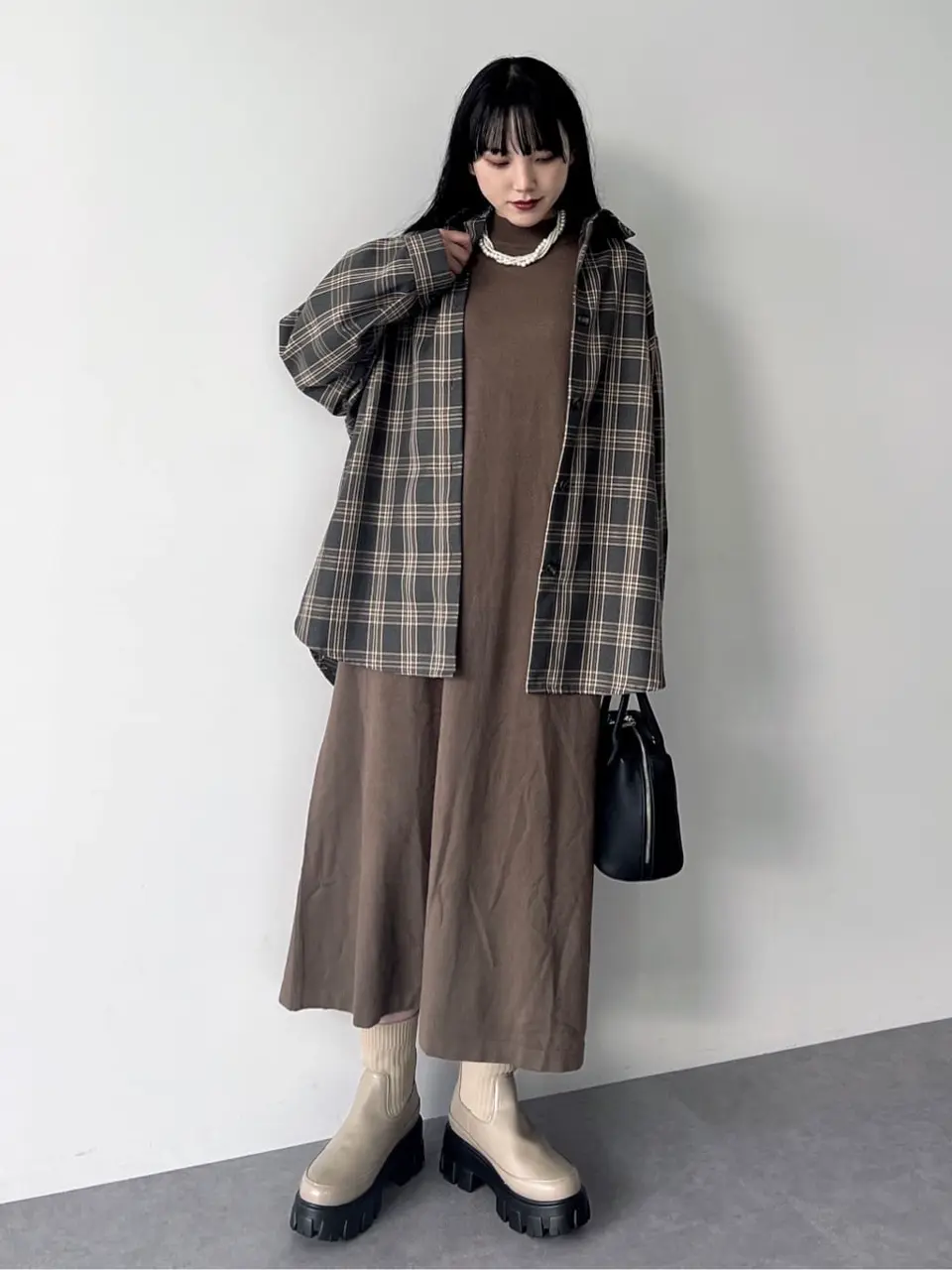 もちやわハイゲージニットワンピース/Green Parks（グリーン パークス