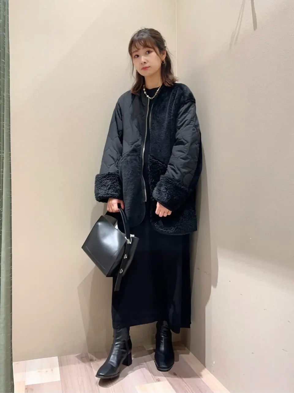 もちやわハイゲージニットワンピース/Green Parks（グリーン パークス