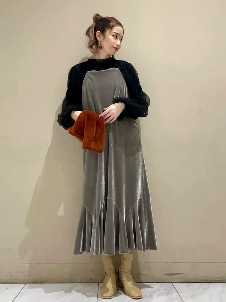 ELENCARE DUE チュールハイネックブラウス/Green Parks（グリーン