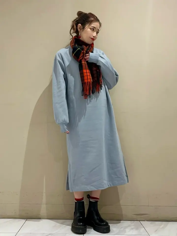 80-90cm バーバリーなどワンピース Brushed 裏起毛ワンピース/Green Parks（グリーン パークス）のその他