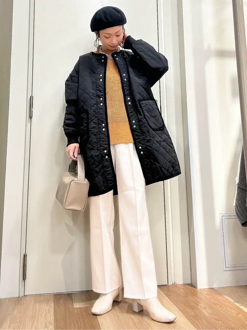 キルティングミドル丈コート/Green Parks（グリーン パークス）の