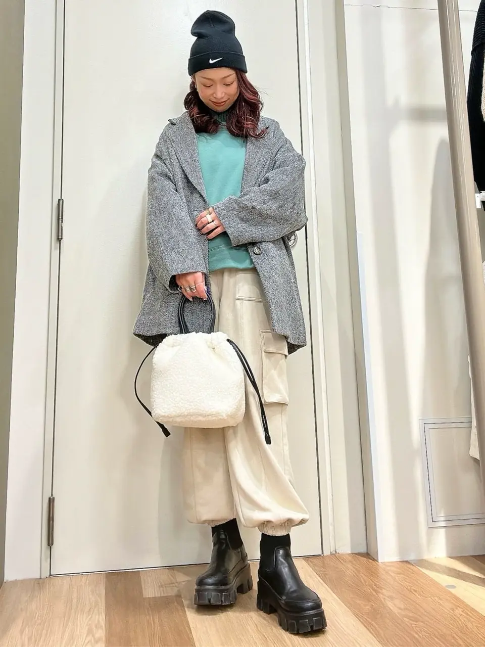 minia ニットコンビブーツ/Green Parks（グリーン パークス）の