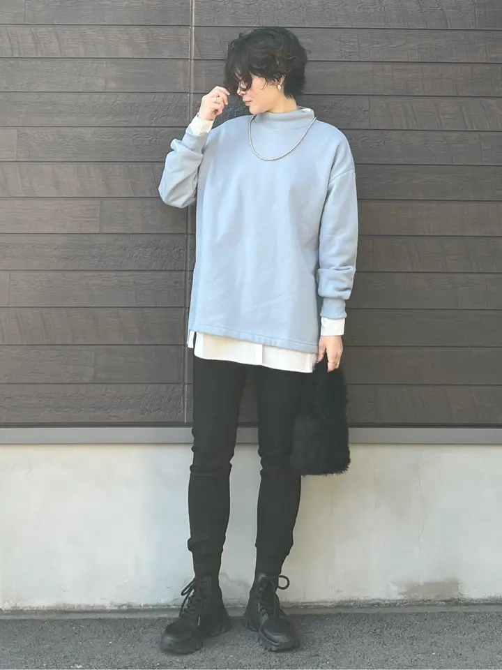 Brushed タートル裏起毛チュニック/Green Parks（グリーン パークス