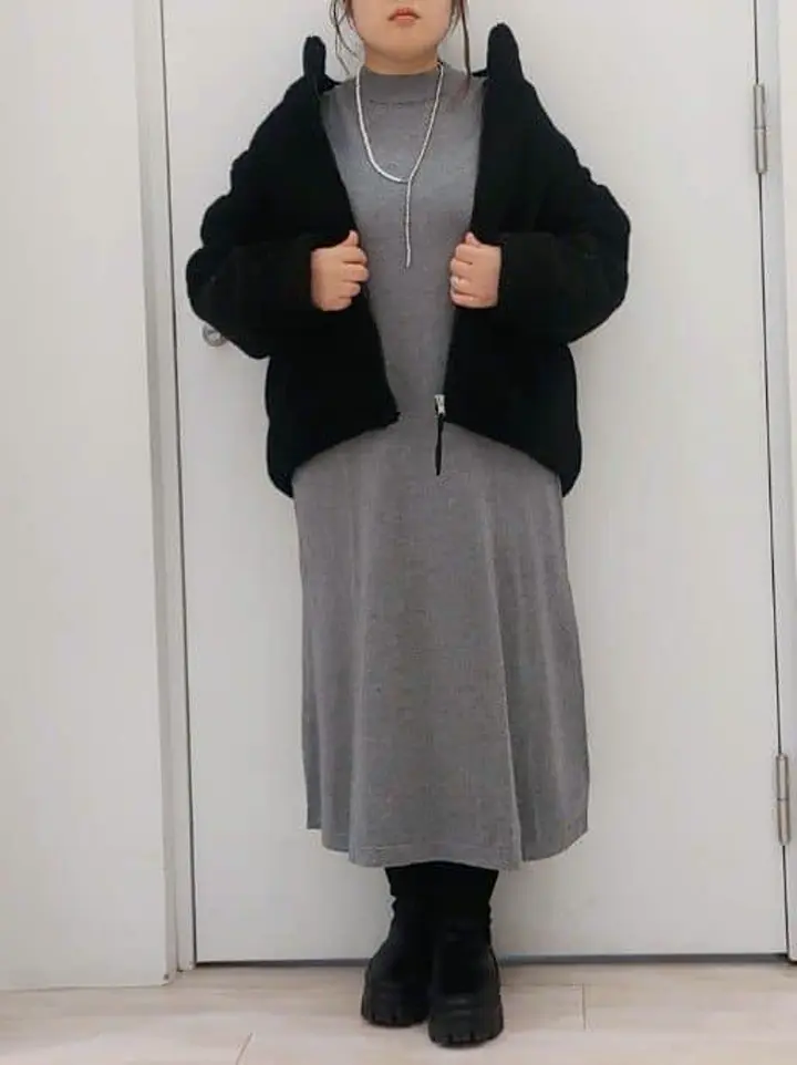 もちやわハイゲージニットワンピース/Green Parks（グリーン パークス