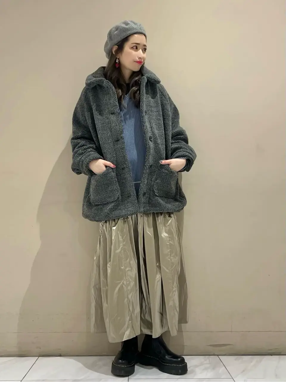 衿付きボアブルゾン/Green Parks（グリーン パークス）のその他コート