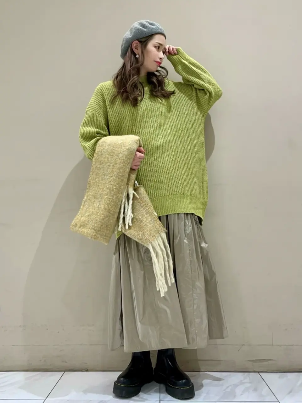 MIX畦ニットチュニック/Green Parks（グリーン パークス）のチュニック