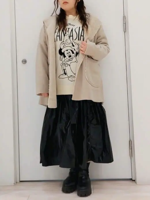 ELENCARE DUE メタリックティアードスカート/Green Parks（グリーン