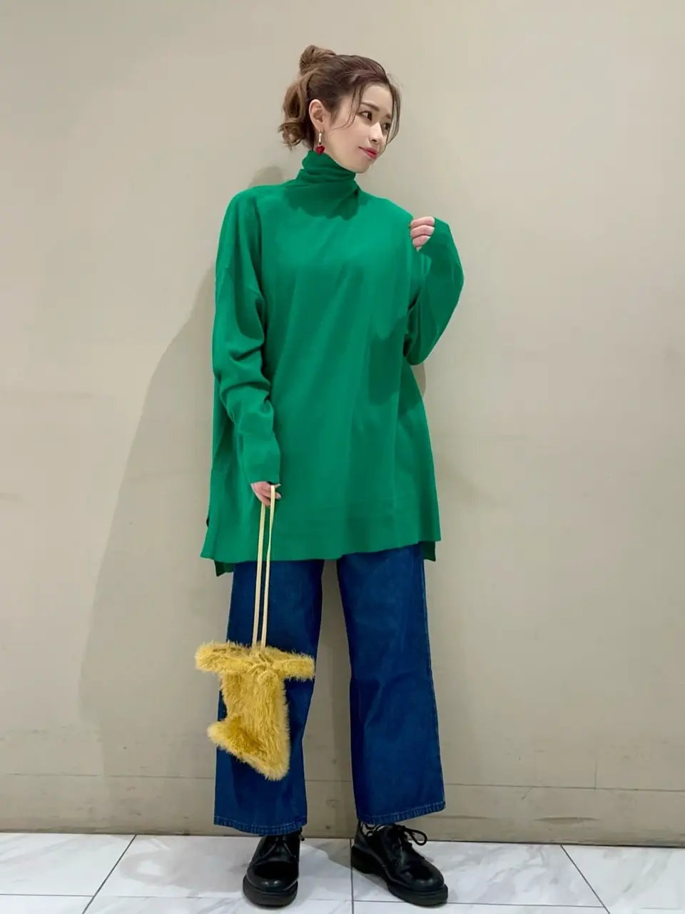 もちっとタートルニットチュニック/Green Parks（グリーン パークス