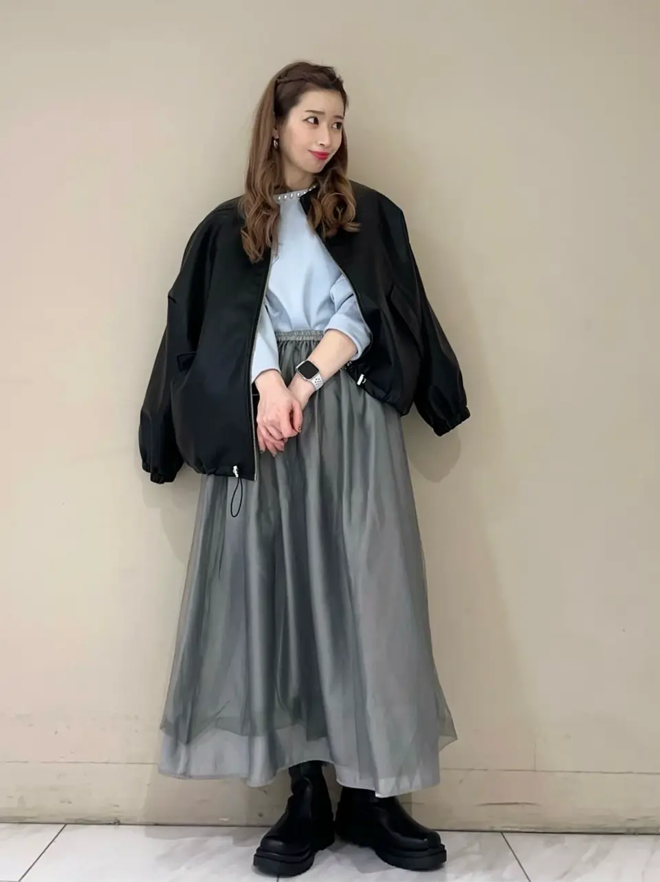 LENA ストレッチ厚底ショートブーツ/Green Parks（グリーン パークス