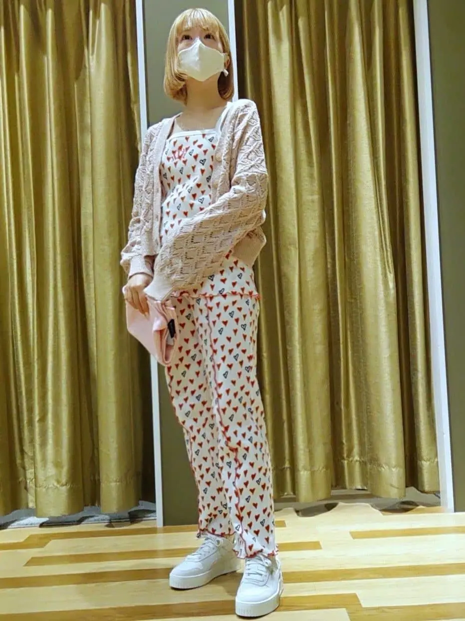 スラブヤーンすかしニットカーディガン/earth music&ecology（アース