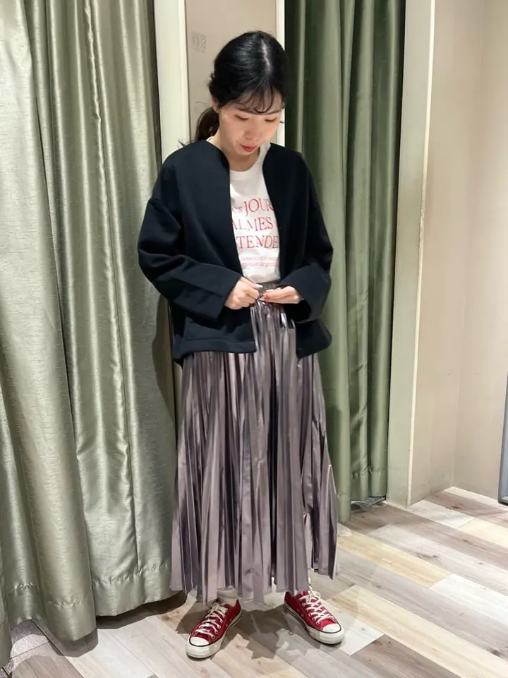 ノーカラーポンチジャケット/Green Parks（グリーン パークス）の