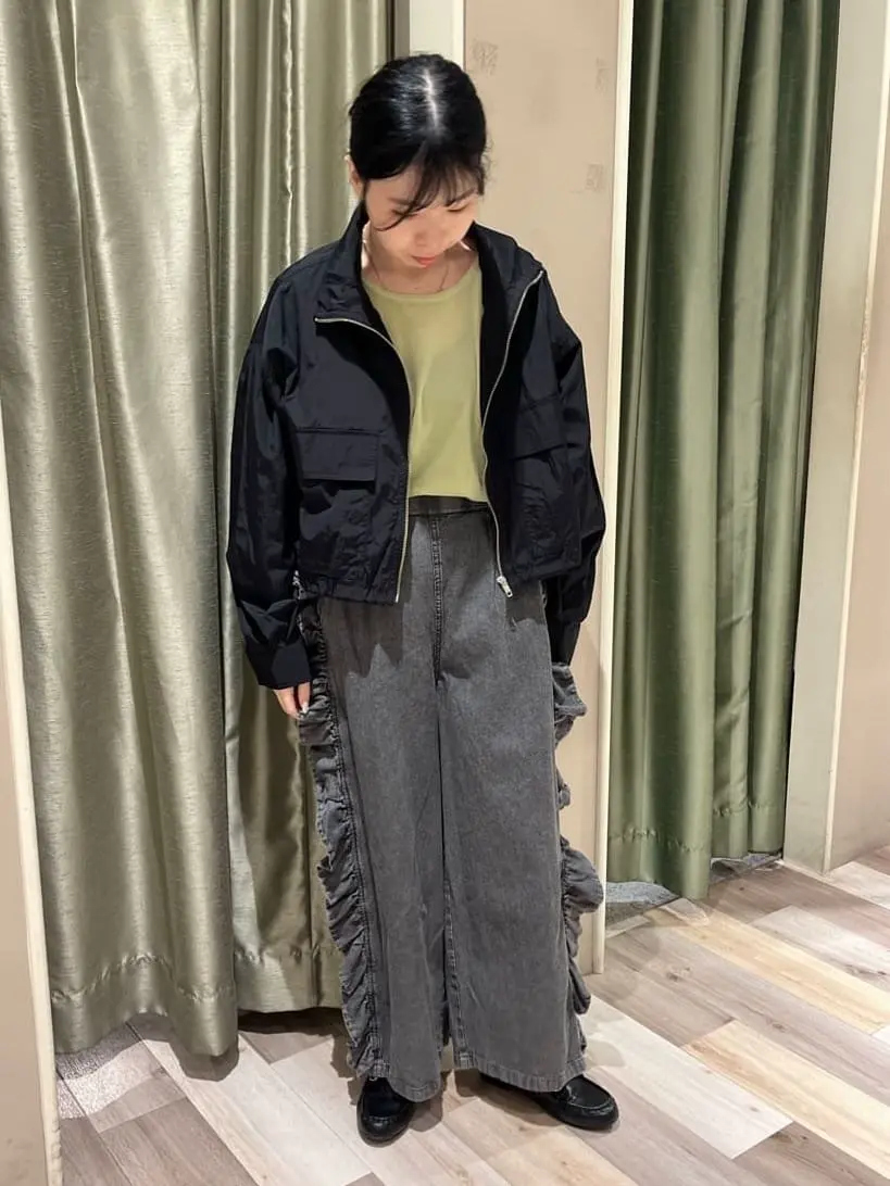 クルーネックシアーベロアプルオーバー/Green Parks（グリーン