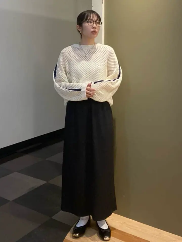 ラインメッシュニットプルオーバー/Green Parks（グリーン パークス