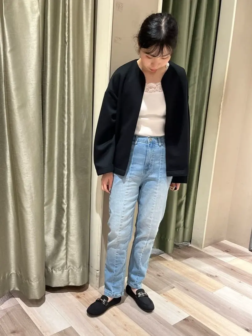 ノーカラーポンチジャケット/Green Parks（グリーン パークス）の