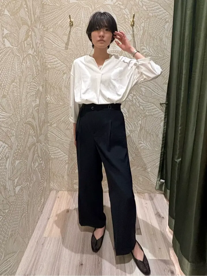 BPスキッパー七分袖カットプルオーバー/Green Parks（グリーン