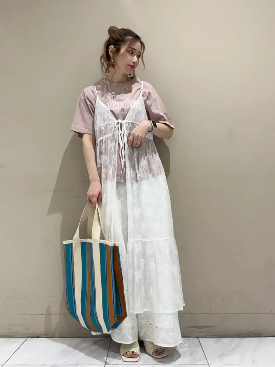 2way レイヤードレースワンピース/Green Parks（グリーン パークス）の