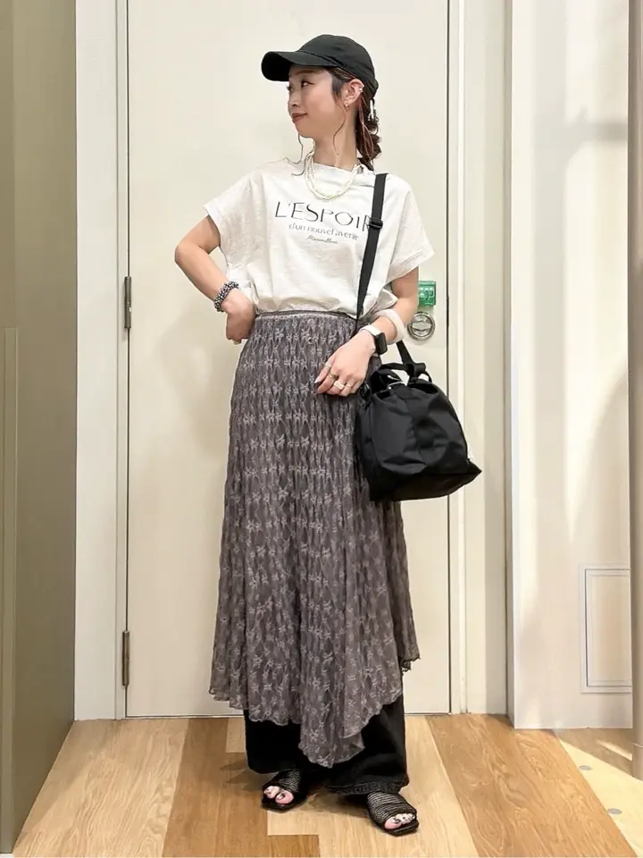 ELENCARE DUE レースアシンメトリースカート/Green Parks（グリーン