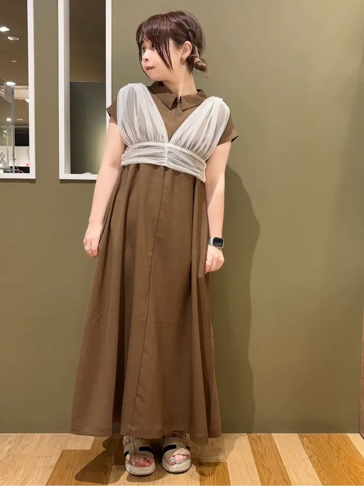 armonia.襟付きフレアワンピース/Green Parks（グリーン パークス）の