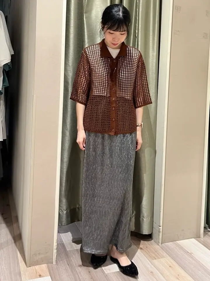 シャイニープリーツナロースカート/Green Parks（グリーン パークス