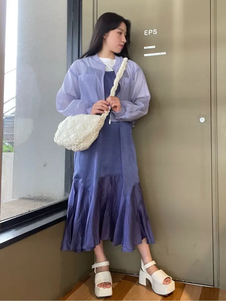 Blumarine ANNA MOLINARI キャミひざ丈ワンピース⭐︎美品⭐︎ armonia.マーメイドキャミワンピース/Green Parks（グリーン パークス