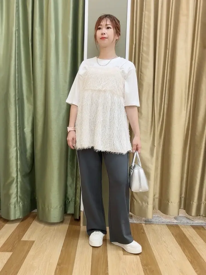 ラメフリンジカットキャミソールビスチェ/Green Parks（グリーン