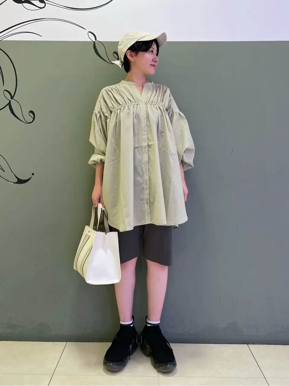 シャーリングボリュームチュニック/Green Parks（グリーン パークス