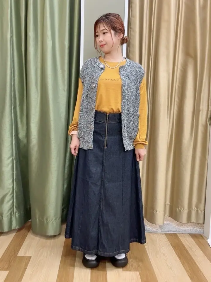 シルバーボタンクルーネックベスト/Green Parks（グリーン パークス