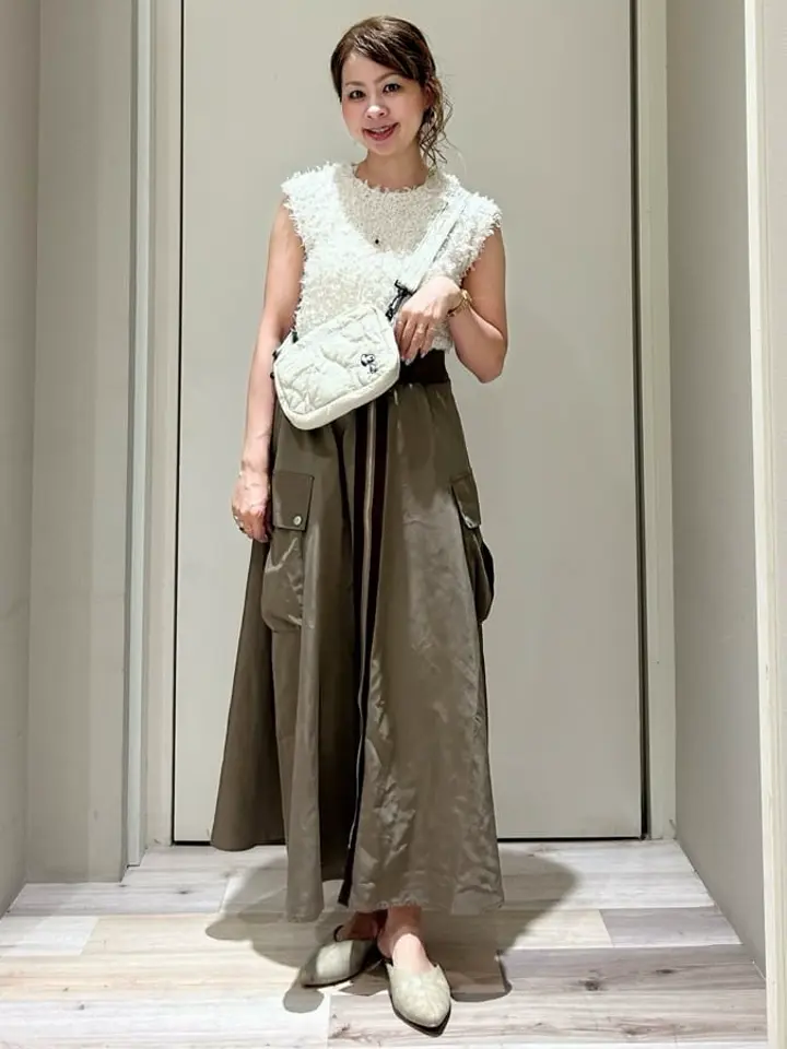 SUGAR SPOON ミリタリーフレアスカート/Green Parks（グリーン