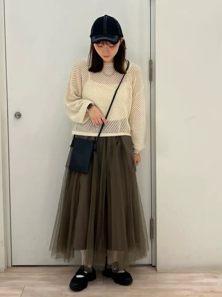 furry rate チュールワークポケットスカート/Green Parks（グリーン