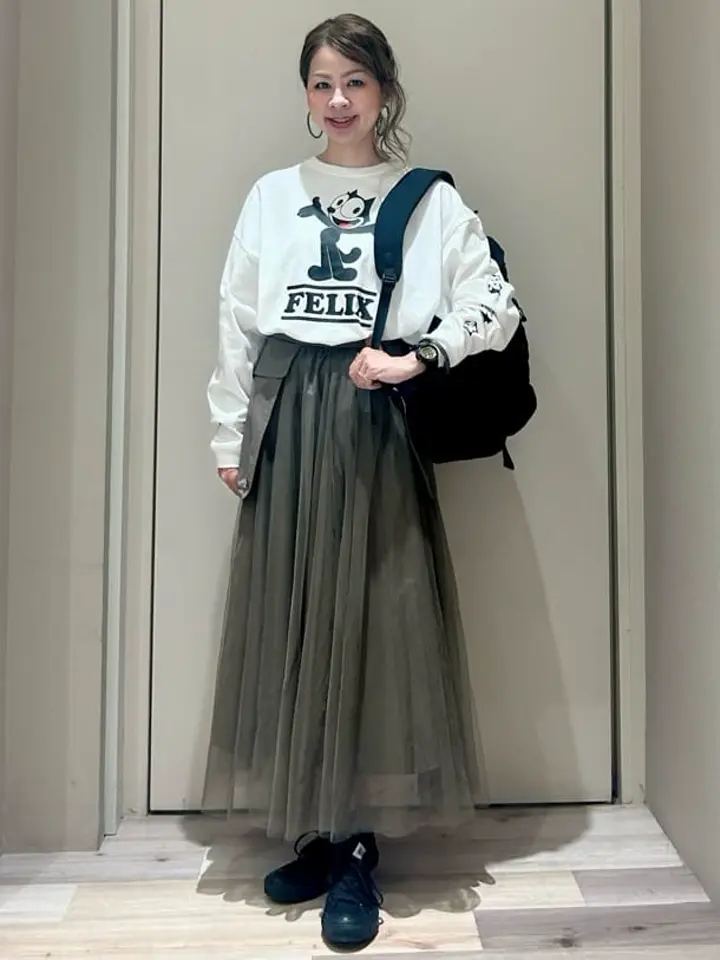 □FELIX 袖フェイスpt ロンTEE/Green Parks（グリーン パークス）のT