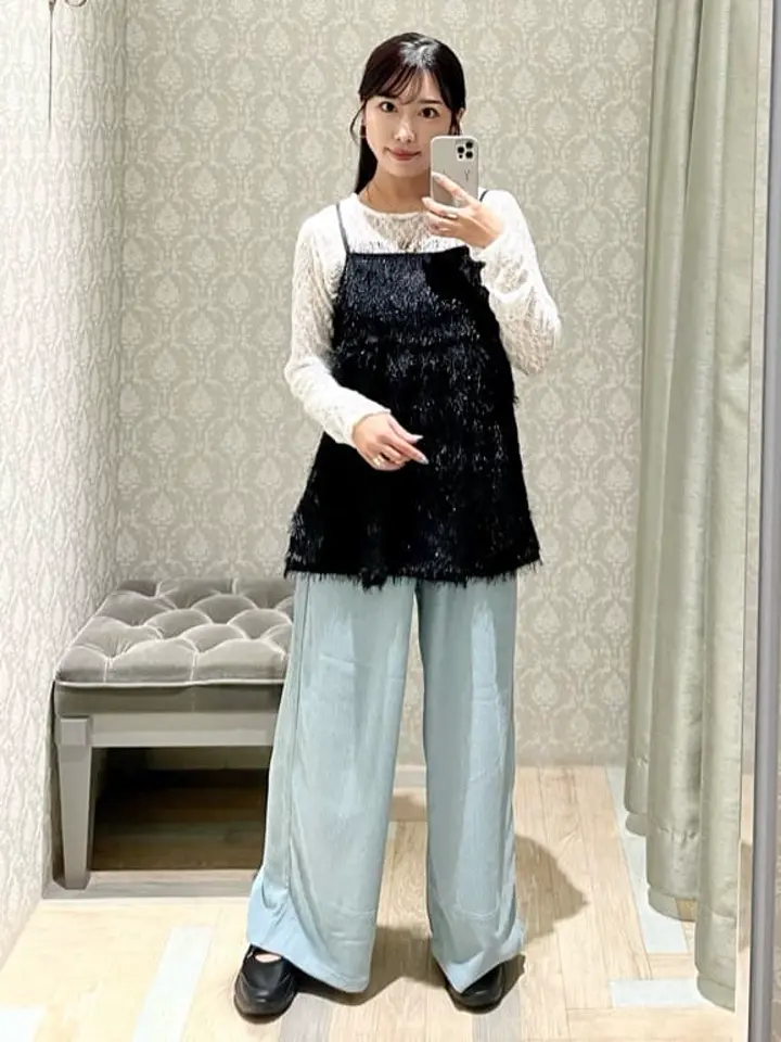 ラメフリンジカットキャミソールビスチェ/Green Parks（グリーン