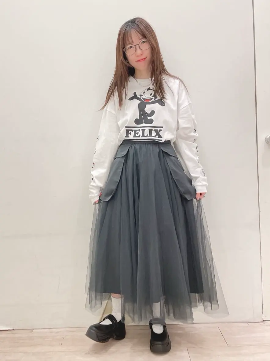 □FELIX 袖フェイスpt ロンTEE/Green Parks（グリーン パークス）のT