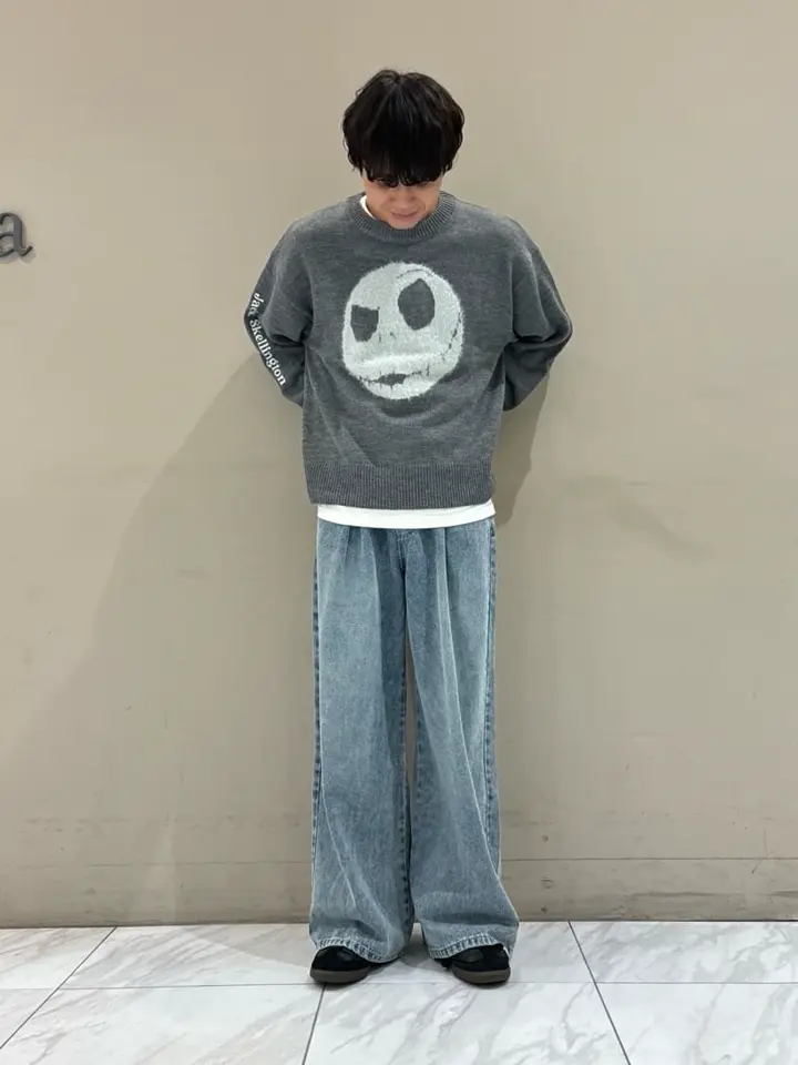 ナイトメア/フェイスジャガードニットプルオーバー/Green Parks