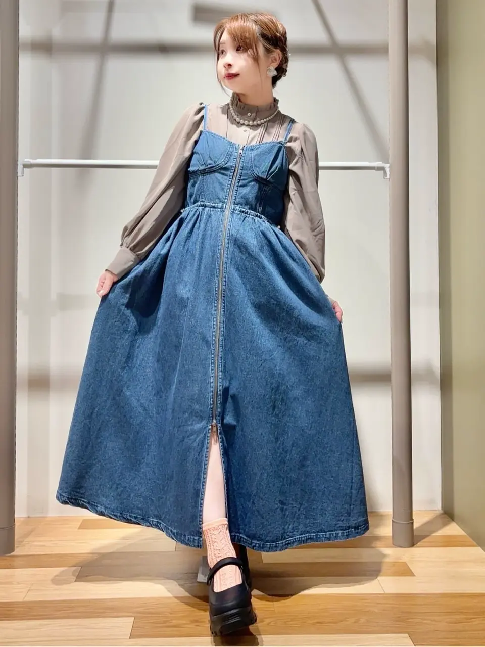 SUGAR SPOON デニムコルセットキャミワンピ/Green Parks（グリーン