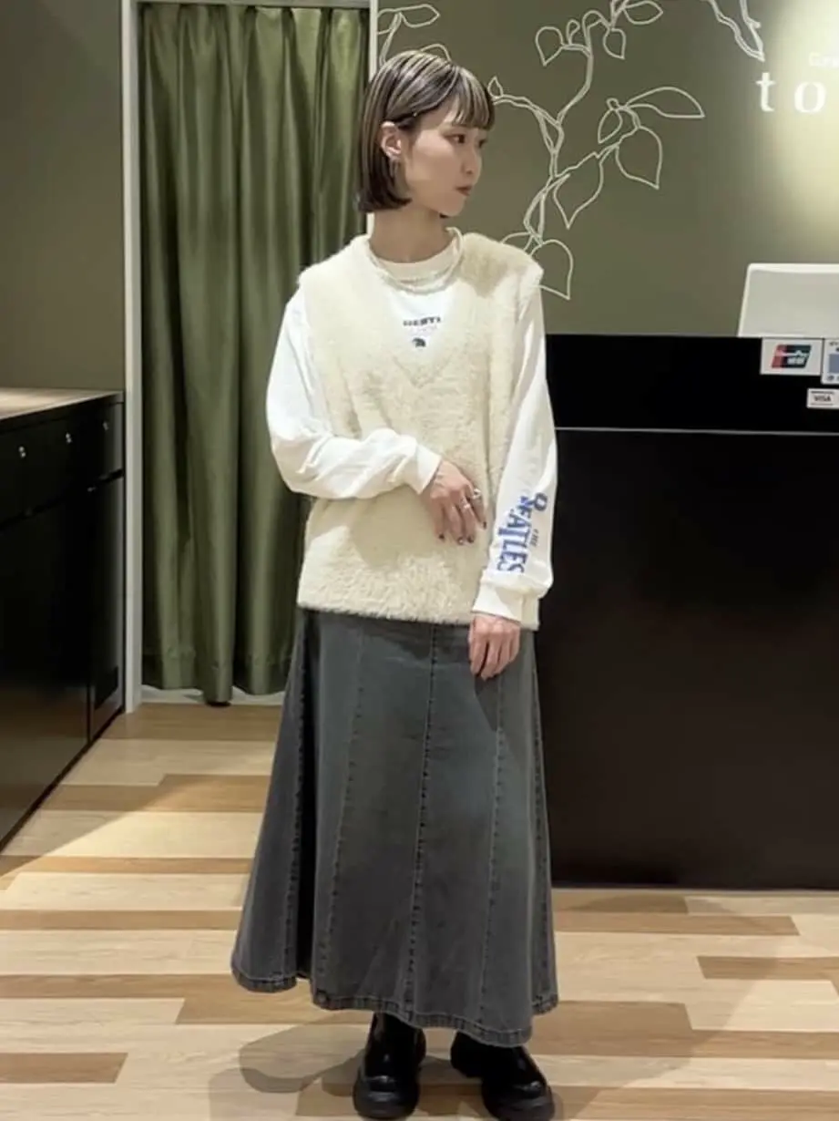 フロントZIPデニムスカート/Green Parks（グリーン パークス）のその他