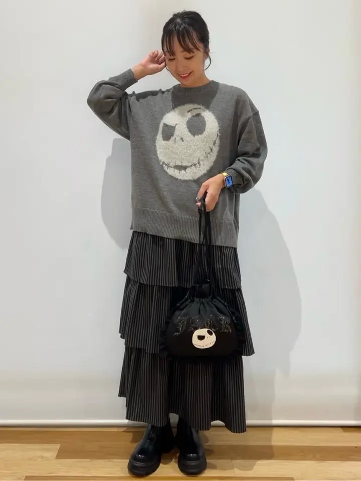 ナイトメア/フェイスジャガードニットプルオーバー/Green Parks