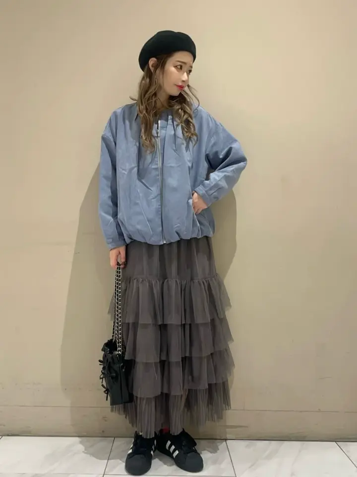 ノーカラータックスウェード調ブルゾン/Green Parks（グリーン