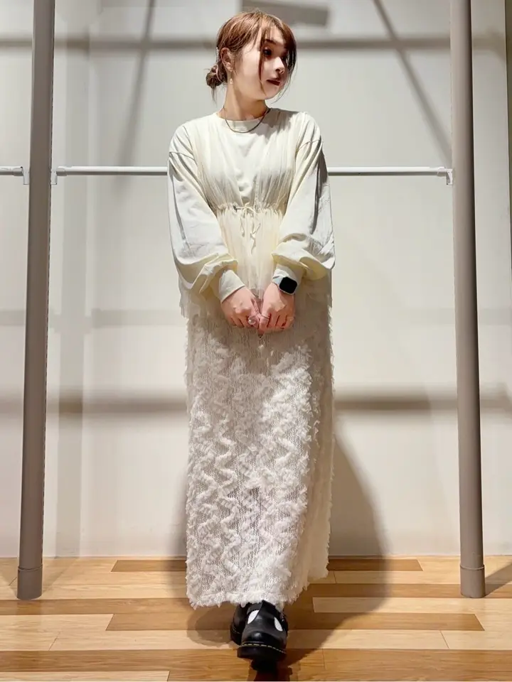 新品！2SETチュールロンT プリントロンT×チュールトップスSET（Tシャツ/カットソー）｜KOBE