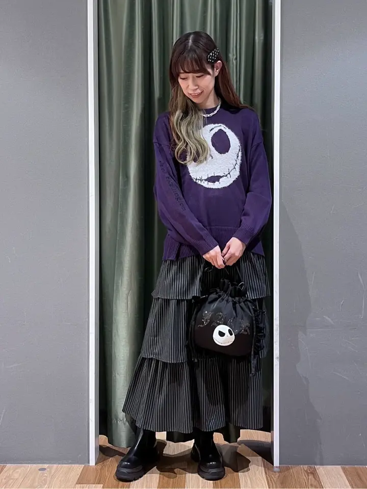 ナイトメア/フェイスジャガードニットプルオーバー/Green Parks