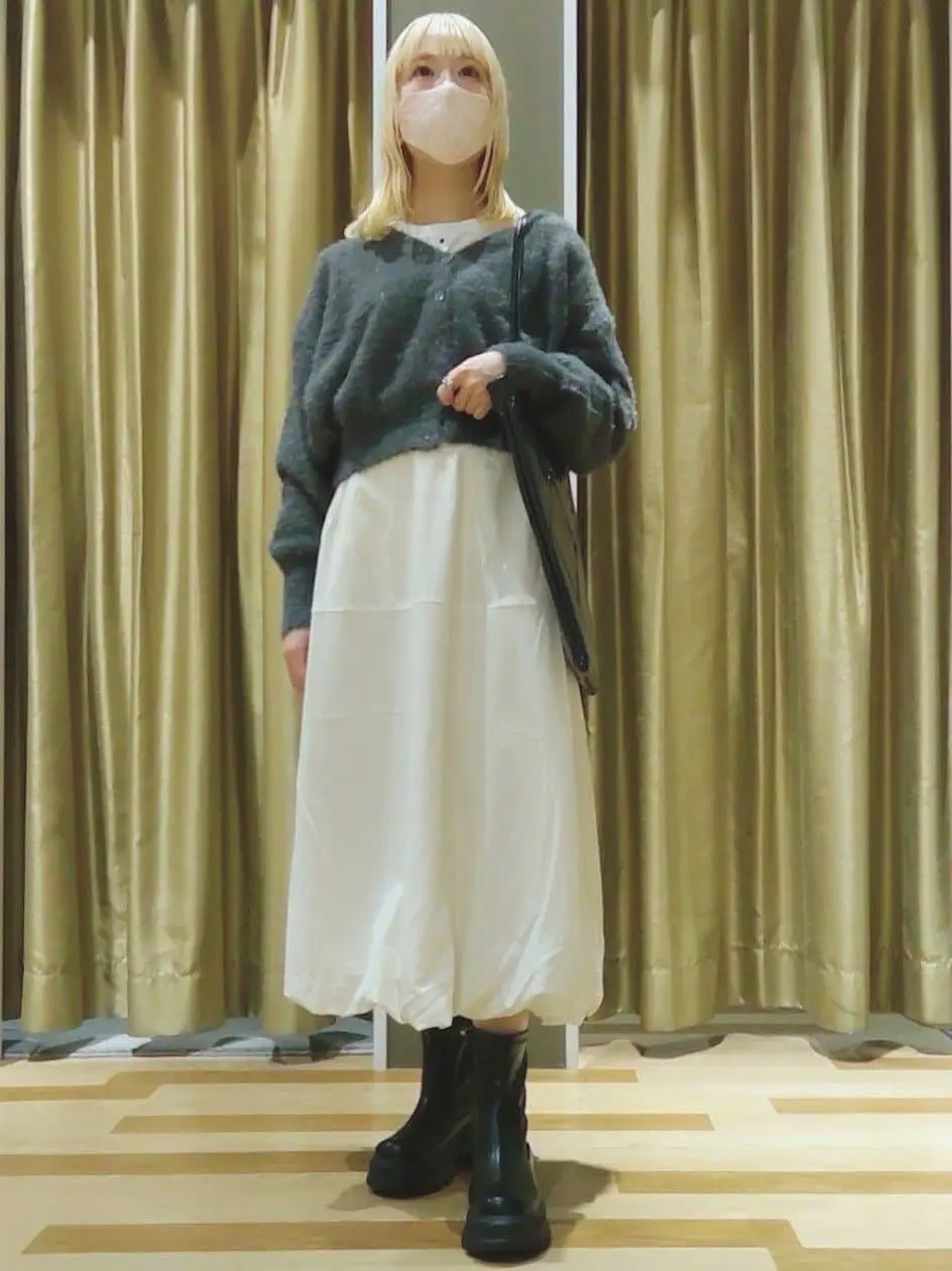 ラメシャギーニットカーディガン/Green Parks（グリーン