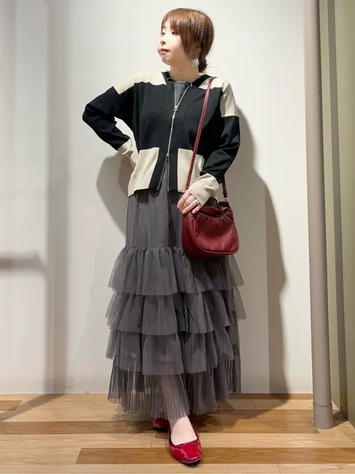 furry rate かる～いニットZIPブルゾン/Green Parks（グリーン