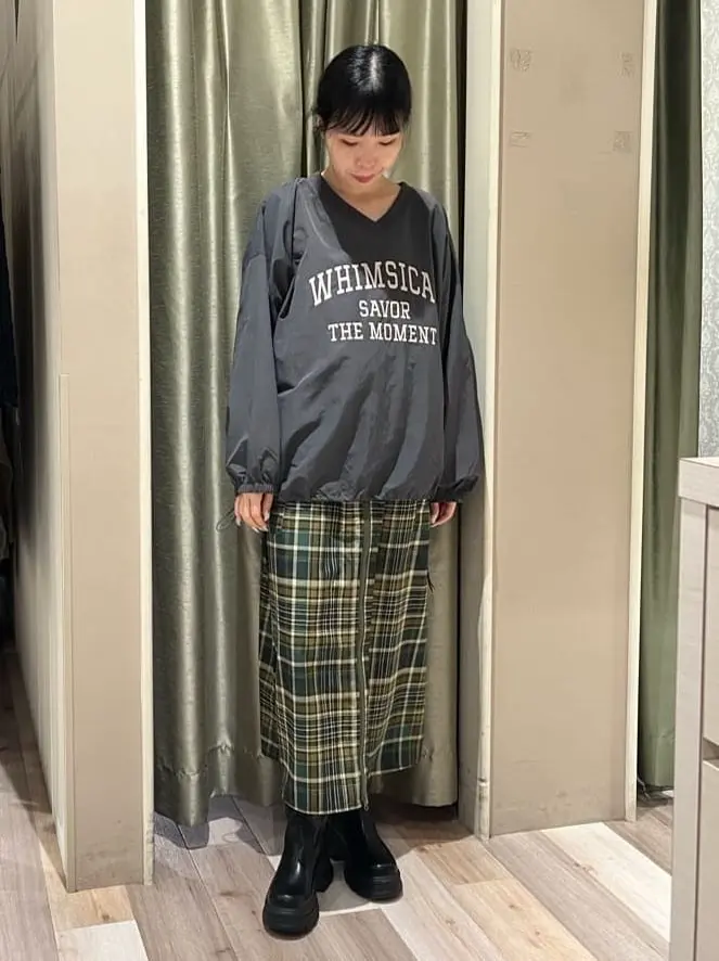 Zip チェックキャミワンピース/Green Parks（グリーン パークス）の