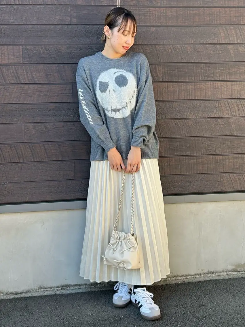 ナイトメア/フェイスジャガードニットプルオーバー/Green Parks