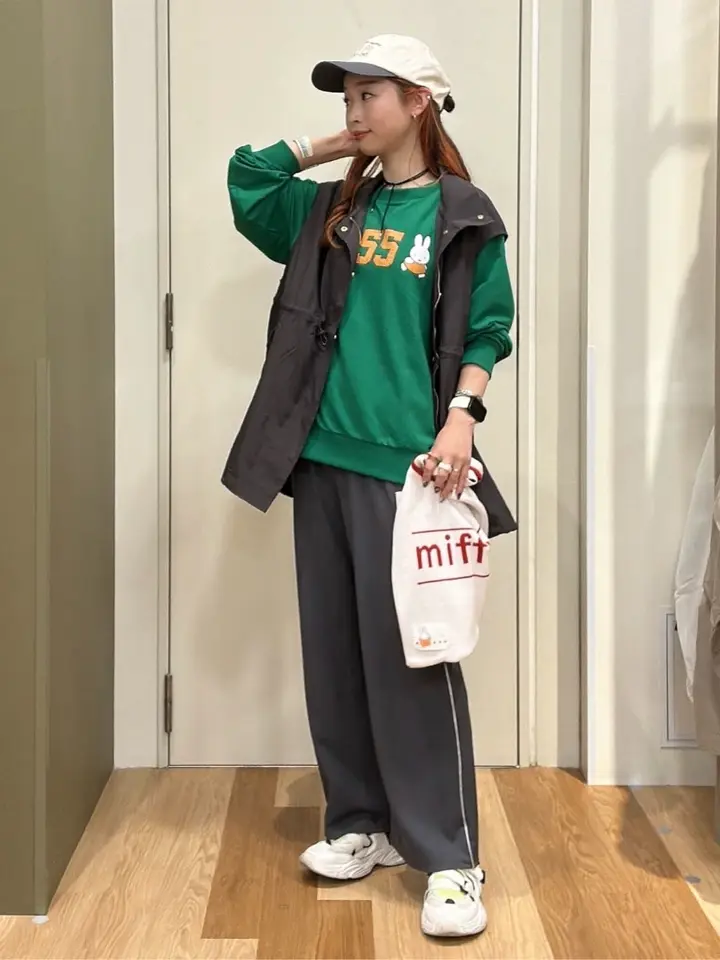 Miffy/ナンバーロゴミニ裏毛プルオーバー/Green Parks（グリーン