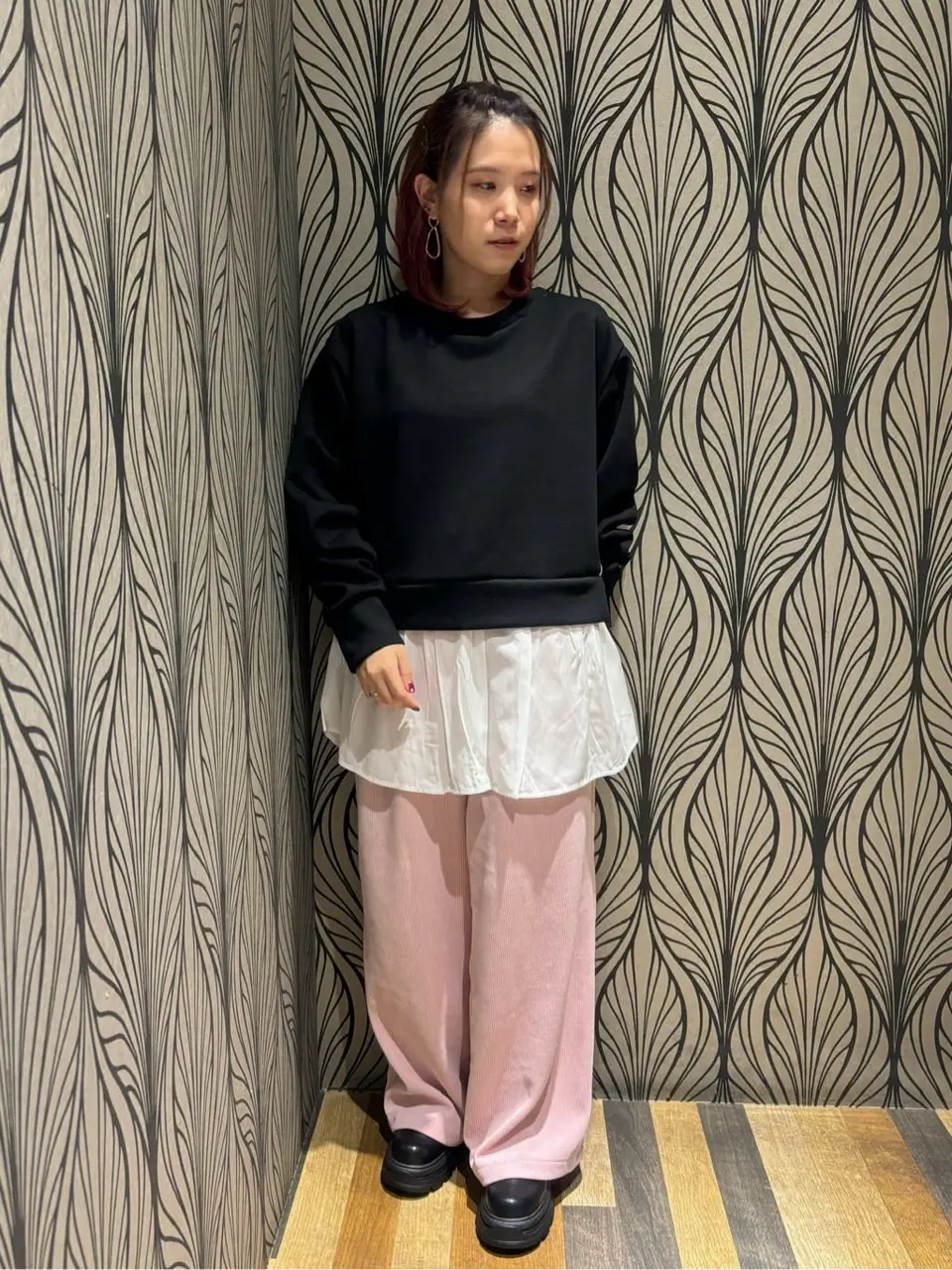 【未使用】セブンテン　ストレッチサテンボリュームチュニック　グリーン　Mサイズ DLARGE.JPG