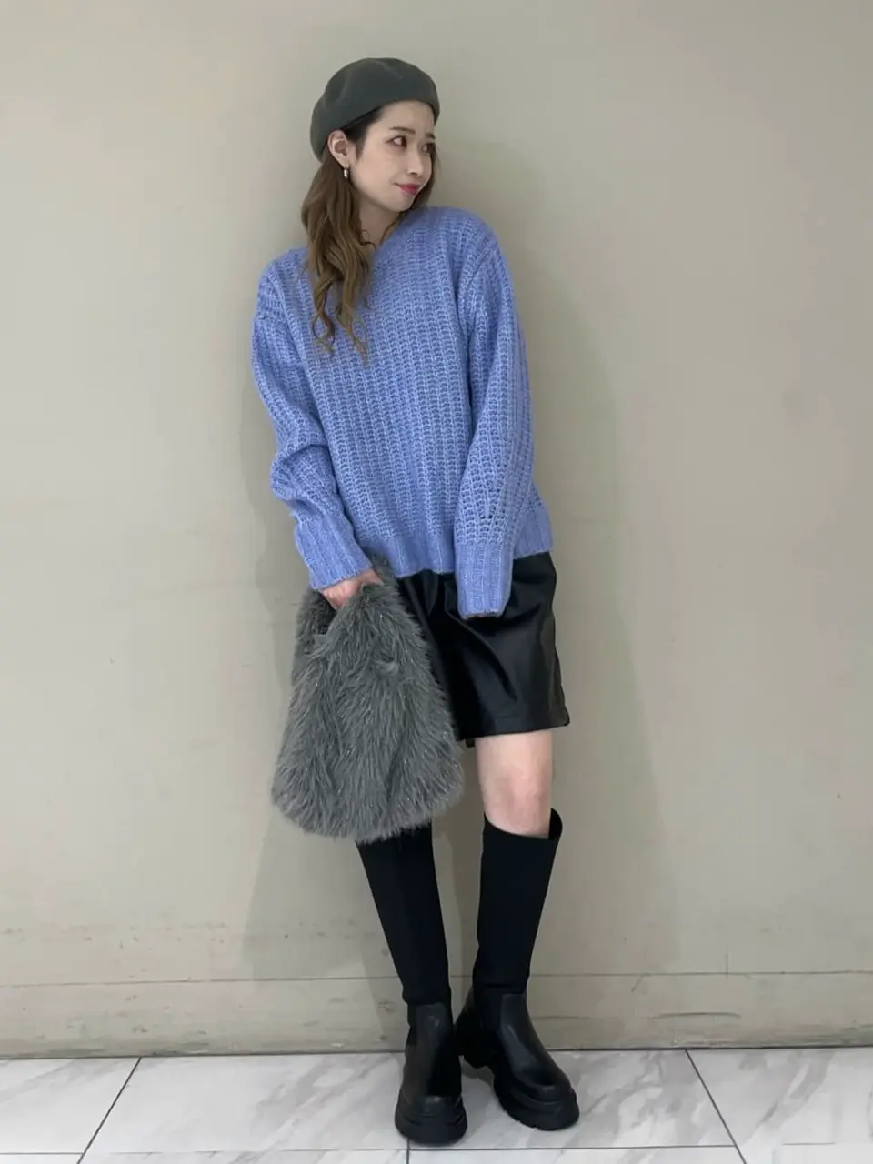 ざっくりローゲージニットプルオーバー/Green Parks（グリーン